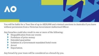 开云APP-澳网出台史上最严防疫隔离政策：团队犯错球员承担